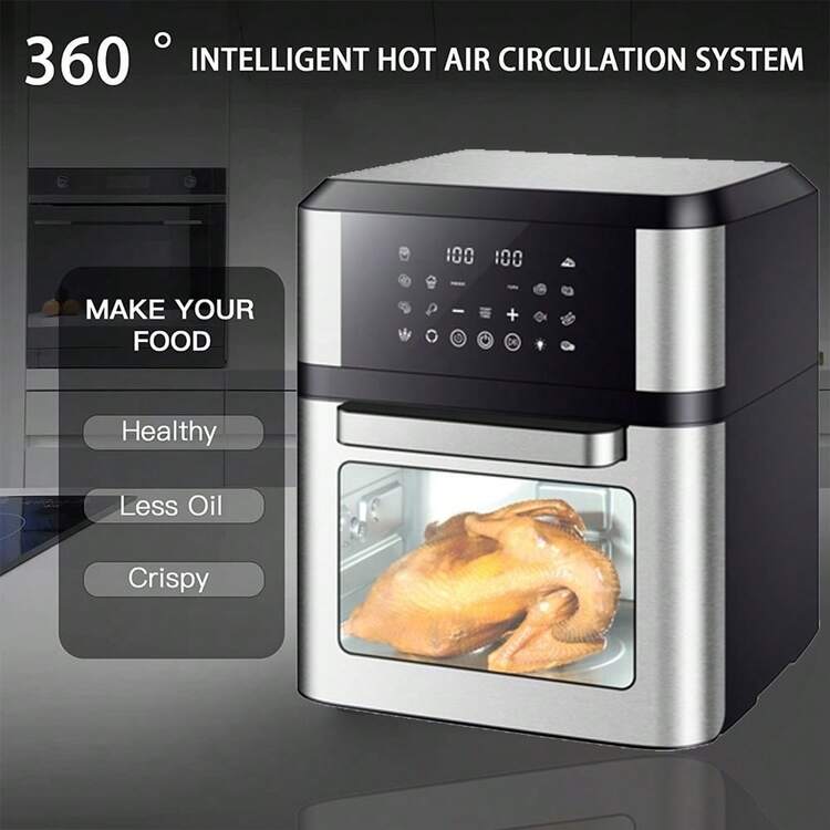 NetHong 12L Air Fryer Large Baskets Digital Heathy Cooker Kitchen Oven Low Fat 1750W UK Electric Multi-Function Cooker, Touch Screen, Smart Finish, Timer Function, For Bake, Grill And Dehydrate - 英規插(220-240V) - 查看 3