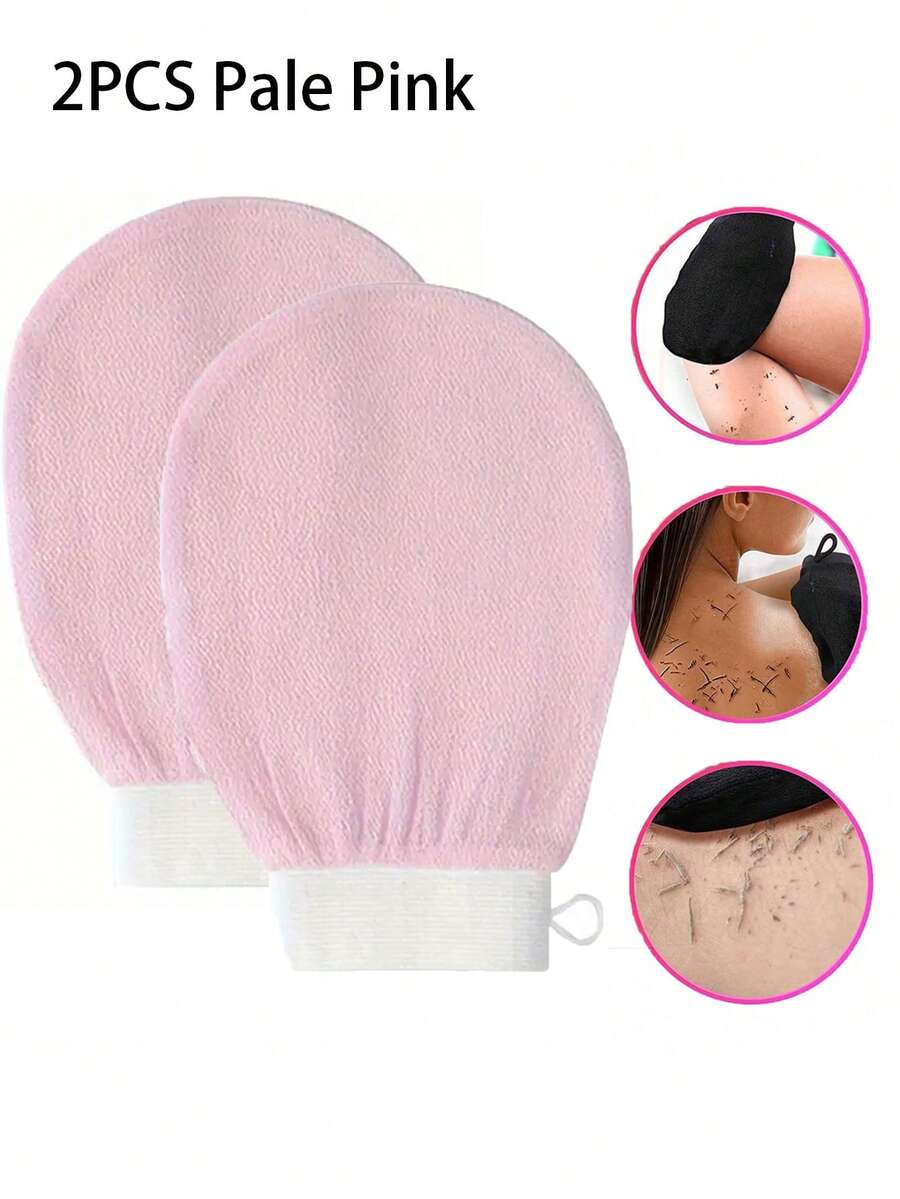 1 set mănuși exfoliante coreene - îndepărtează eficient pielea moartă, potrivite pentru bronzare prin pulverizare sau keratoză pilară, fabricate din fibră de viscoză 100%