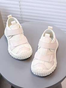 1 双儿童休闲运动鞋，多功能钩环设计户外休闲鞋，幼儿步行鞋，适合所有季节