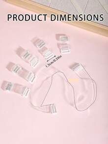 Women Invisible Bra Strap, Underwear Accessories, Detachable Bra Strap, Decoration Band, Suitable For Women Bra, Transparent Shoulder Strap Lingerie, Seamless Invisible, Bra Replacement Strap Accessories, Non-Slip, Cold-Shoulder, Dress, Bikini, Swimwear, Wedding Gown, Evening Dress - Multicolor - View 5