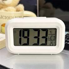 Multifunctional Digital Alarm Clock, Electronic Clock, Battery Powered, With Snooze Function, 12/24 Hour Display, Suitable For Bedroom, Deep Sleepers, Bathroom, Office Desk, Kitchen Timer (2 AAA Batteries Required)