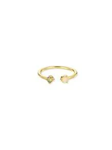 1 pieza Anillos de mujer con corazón delicado, anillo abierto de acero inoxidable diminuto con imitación de circonita, joyería de moda para damas, regalo de cumpleaños, regalos del Día de San Valentín