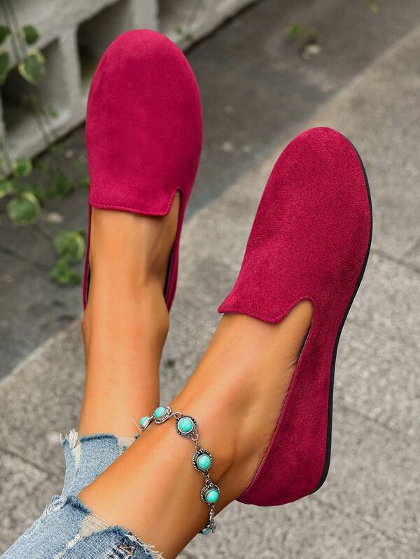 Women's Casual Elegant Solid Color Flats, Basic Preppy Style Cute Chinese Chic Party Office Outdoor Wear All Season