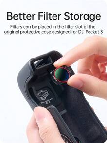 Llano For Osmo Pocket 3 Motion Camera Filters Set 3-In-1 Kit(CPL+1/4 Black Mist+ND2-32)UV Filter Camera Lens Filter Kit