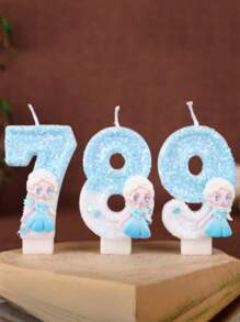 Disney Disney FROZEN ELSA Princess Themed Cute Candle Birthday Cake Decorative Bougie Creative Cartoon Girls Celebration Party Supplies Wholesale