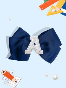 1pc 5-Inch 26 Letters A-Z Pearl Alphabet Personalized Hair Clip, Back To School Hair Accessory For Girls Ponytail, Teenage Girls Hair Decor With Clips, Suitable For Holiday Party, School, Graduation, First Day Of Class - Navy Blue - View 39