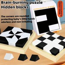 1 st pedagogiska dolda byggklossar pusselleksaker rumsligt tänkande fantasiförmåga träning föräldra-barn interaktivt bordsspel, lämplig för jul, Thanksgiving, nyårsdagen, födelsedagspresenter - Multifärgad - Visa 5