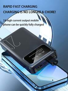 10000mAh High-Performance Powerbank Charger Compatible With Android/Apple Devices, With USB/Type-C/Micro USB Ports, LED Digital Display Screen, Suitable For Anniversary/Birthday/Christmas Gifts, Applicable For Various Phones/Tablets, K8 Outdoor Emergency Backup Battery Portable Power Bank