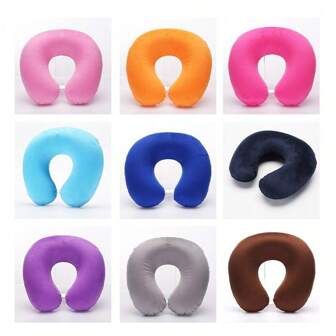 Travel Pillow Neck (Inflatable Pillow) Airplane Car Home Office Flight Soft Cover, U Shape Portable Student Adult Cushion, Support And Protect Cervical Vertebrae While Studying Or Cycling, Other Travel, U Shape Pillow,