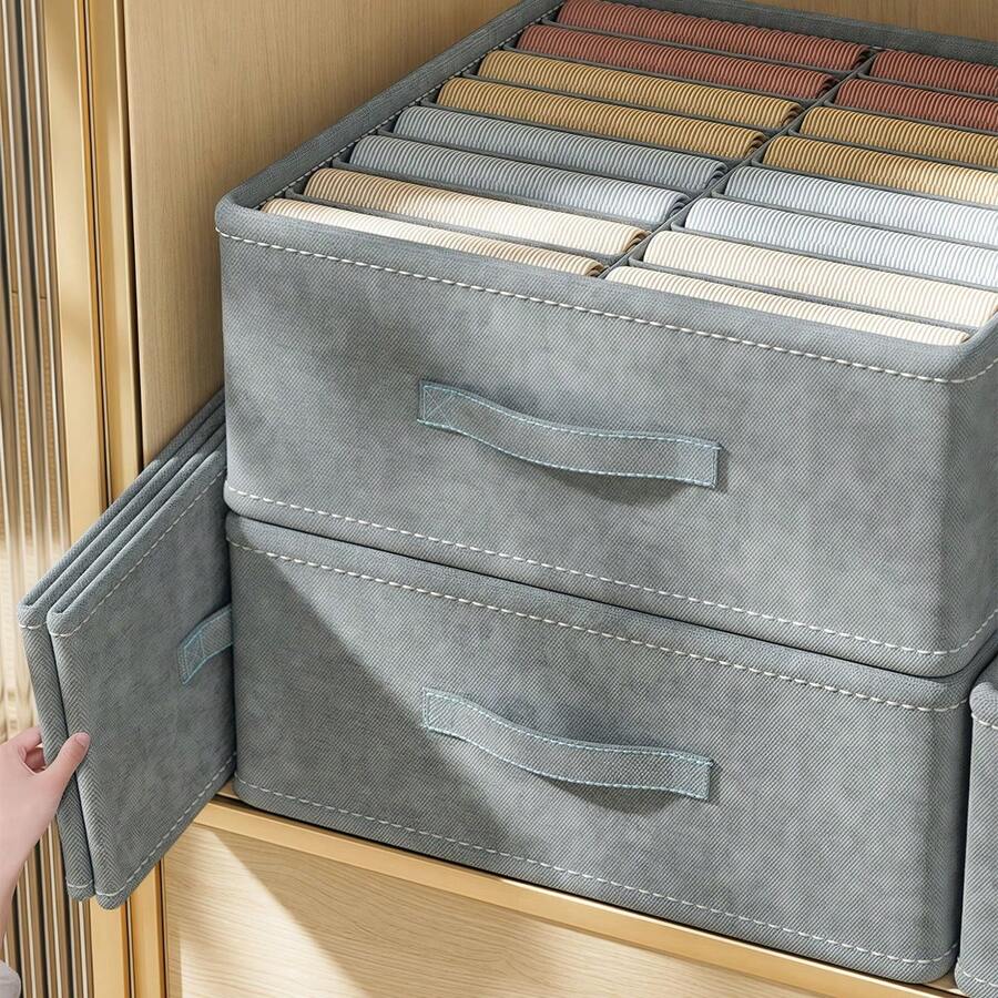1PC Super Sized Wardrobe Storage Compartment For Storing Jeans, Sweaters, And Shirts - A Partitioned Clothing Storage Box For Wardrobes, Robes, Bedrooms, And Bookshelves