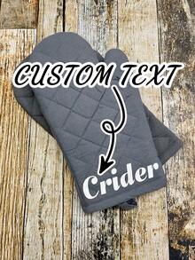 Personalized Custom Oven Mitts, Barbecue Gloves, Thick Oven Mitts, Kitchen Supplies For Baking, Grilling, Holiday Dinners, Party Banquets, Personalized Kitchen Gloves, The Perfect Housewarming Gift - Multicolor - View 1