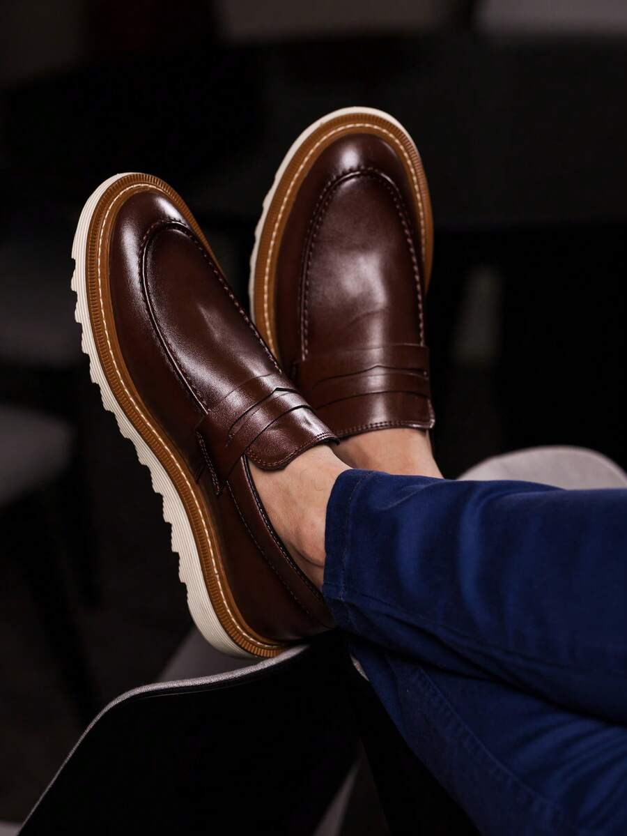 Stylish Men's Dress Shoes - Marrón Mocha - Ver 1