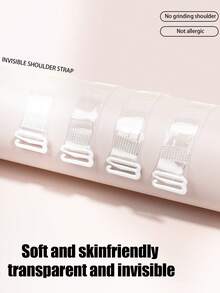 Women Invisible Bra Strap, Underwear Accessories, Detachable Bra Strap, Decoration Band, Suitable For Women Bra, Transparent Shoulder Strap Lingerie, Seamless Invisible, Bra Replacement Strap Accessories, Non-Slip, Cold-Shoulder, Dress, Bikini, Swimwear, Wedding Gown, Evening Dress - Multicolor - View 4