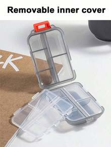 1 件旅行药丸收纳盒，10 个隔层用于存放旅行药物，便携式可折叠小药盒，日常药品容器，适用于存放药片、珠宝、配件，可放入旅行包或口袋中