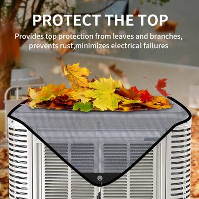 1 High-Quality Outdoor Air Conditioning Cover - Ultra Durable, Waterproof, Windproof - Dustproof And Cold Proof, Breathable PVC Mesh Ventilation (Accessories Only, Air Conditioning Unit Not Included)