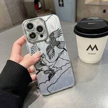Funda para teléfono (1 unidad) Compatible con todos los modelos 16/15/14/13/12/11 (incluidos 13/14 Pro/15 Plus/16 Pro). Este nuevo y brillante modelo cuenta con tecnología IMD Laser, protector de lente de alta calidad y un diseño híbrido de alta calidad, resistente a los golpes. - Blanco - Ver 3