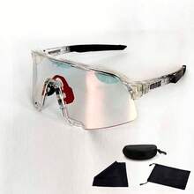 2025 New Fashion  Men And Women Color-Changing Cycling Glasses – Windproof & Dustproof Outdoor Sports Goggles Running & Marathon Beach - Transparent Frame Changes Color Red - View 1