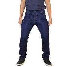 Men's Sport Thin Skinny Twill Pants With Lycra Slim Jeans - 深色水洗藍 - 查看 2