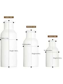 1个白色陶瓷花瓶，波西米亚风格花瓶，家居装饰，现代农舍风格花瓶，适合插蒲苇草、鲜花，装饰性白色玻璃花瓶，适用于婚礼、客厅、卧室、咖啡桌、置物架、玄关等场所。 - 彩色 - 查看 14
