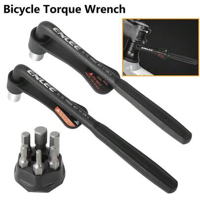  1 Set Llave de Torsión para Bicicleta ENLEE, Conveniente y de Alta Precisión con Rango de 3N.M a 10N.M y de 10N.M a 20N.M, Juego de Llaves Hexagonales de Aleación Durable, Kit de Reparación de Bicicletas Esencial para Bicicletas de Montaña, Carretera y Plegables