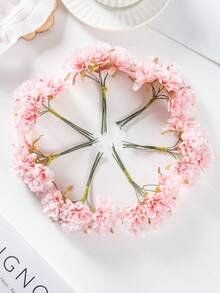 1 件装（6 朵花头）人造迷你康乃馨字母花束，DIY 花束，花环材料，糖果盒装饰，家居婚礼装饰，新娘手腕花，胸花，头饰材料，新年装饰，生日派对蛋糕装饰，教师节礼物，教师节花束，护士礼物，人造花，返校季礼物 - 粉色 - 查看 3
