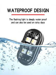 1/2/4 件摩托车飞机灯，酷炫摩托车装饰灯 RGB USB 充电 LED 汽车导航灯 - 彩色 - 查看 9