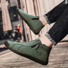 Low-Top, Pure Handcrafted Men's Casual Business Shoes And Outdoor Sports Shoes - màu xanh lá - Xem 5