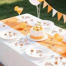 100 SZT. Kieliszki do wina Letnie Konfetti na Imprezę, Dekoracje Stołu, Konfetti na Urodziny. Konfetti na Imprezę Aperol Orange Light Cocktail, Dekoracja Imprezy Festiwalu Piwa