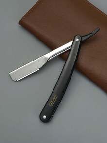 1 Navaja de afeitar plegable manual, cortadora con patrón de graffiti retro, mini afeitadora, navaja plegable, navaja de afeitar para barbería para hombres (incluye hojas) - Multicolor - Ver 6