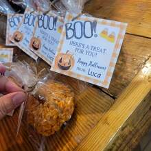 10 buah Label Hadiah Halloween, Hadiah Halloween untuk Wanita, Label Halloween - MultiWarna - View 1