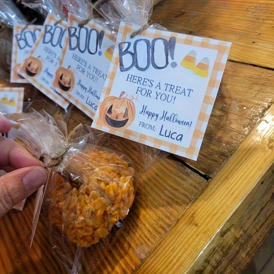 10 buah Label Hadiah Halloween, Hadiah Halloween untuk Wanita, Label Halloween - MultiWarna - View 1