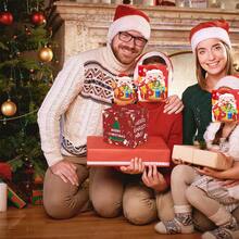 1 pieza Sombrero de Papá Noel plegable y grueso decoración navideña, sombrero de punto esponjoso de piel para disfraz de fiesta de adultos, gorro navideño cálido para Navidad, Año Nuevo, Fiesta, Accesorios