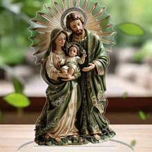 1 Piece 2D Flat Acrylic Virgin Mary Embracing Jesus Ornament, Religious Ornament, Housewarming Gifts, Home Desk Decoration, House Party Decoration, Outdoor Garden, Perfect Gift For Family And Friends