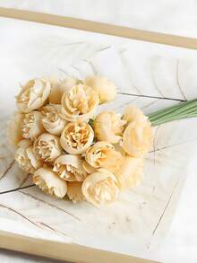 假花束丝绸牡丹婚礼派对装饰，山茶花玫瑰，假植物，季节性装饰，房间，书桌，花园装饰，房间装饰用品，仿真花摄影道具装饰，客厅装饰