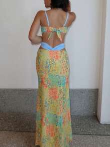 Fashion Print Sexy Swimsuit Match Skirt 3 Pieces Set