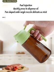 High Grade Olive Oil Dispenser Bottle,Light-Blocking Glass Blocks UV Rays & Preserves Flavor, Dual-Use Spray & Oil Pot, Free Light-Proof Label, Splash Proof, Suitable For Kitchen & Outdoor Cooking, Various Colors - 綠褐色 - 查看 3