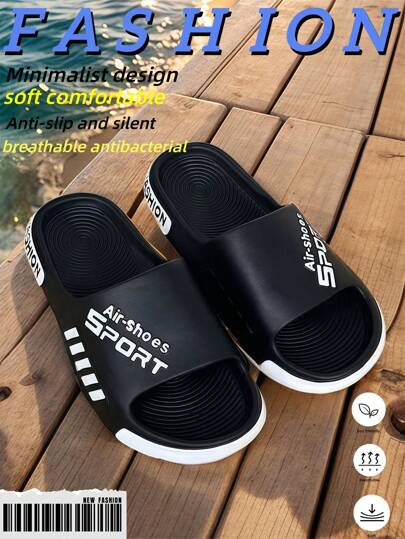 Nouvelle mode d'été Casual Pantoufle Homme, design sportif polyvalent avec mélange de couleurs, en matériau EVA, doux, rebondissant, léger, respirant, antidérapant, silencieux, anti-odeur, séchage rapide, convient aux activités de loisirs en plein air et aux chaussures de plage pour hommes.