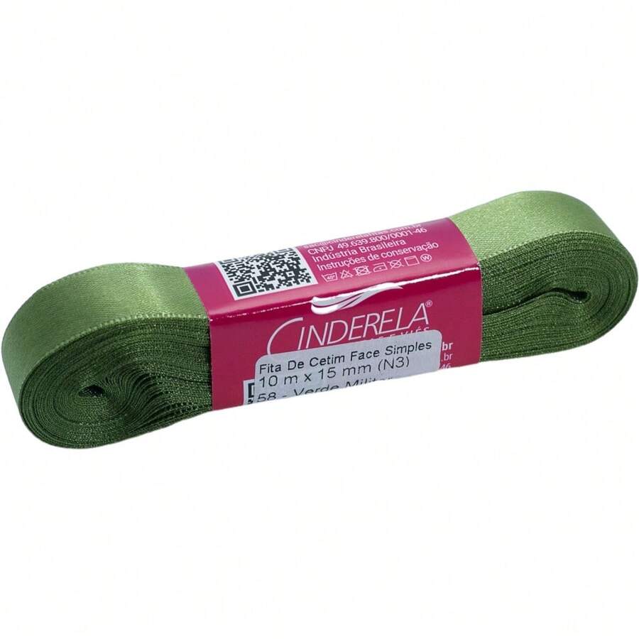 Satin Ribbon 15mm 10 Meters  Bows And Crafts - 058 軍綠 - 查看 1