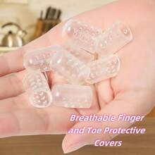 100 件硅胶透明脚趾保护套,适合穿高跟鞋的女性和脚部敏感的人。硅胶脚趾套保护脚趾、手指,乳胶橡胶手指保护套,耐磨透气防滑脚趾保护套,无痛单指保护套,透气弹性指套,防刮防咬手指保护套,男女通用,适用于嵌甲、水泡和缓解疼痛。 - 無色 - 查看 5