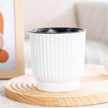 1 件白色花园花盆，室内植物自动浇水花盆，适合所有室内植物、花卉、非洲紫罗兰，非常适合房间装饰、家居装饰、卧室装饰和花园装饰 - 彩色 - 查看 3