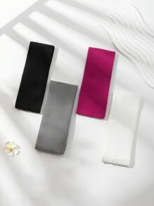 4pcs/1pc Set Knit Yoga Sports Solid Color Headband, Wide Stretch Sweat-Absorbent Hair Band, Daily Casual Home Goods Hair Accessories Fashion Head Wrap, School Stuff, College, Headbands