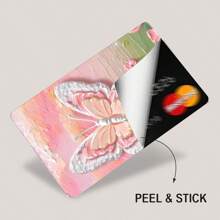 SUPSTICKER 4 piezas Pegatinas para tarjetas de crédito con diseño de elementos de mariposa, diseño ultradelgado de doble cara, material de PVC de alta calidad resistente al agua y a los arañazos, duradero, sin burbujas, fácil de pelar y pegar sin dejar residuos, ideal para viajes y uso diario, 5.39*18.6 pulgadas