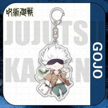 Jujutsu Kaisen 1 pezzo ciondolo portachiavi, charm per telefono, portachiavi per auto, decorazione per zaino, accessorio per borsa, regalo festivo, con personaggi anime in kimono di Gojo, Yuji, Geto, Megumi, Toge, Sukuna in acrilico