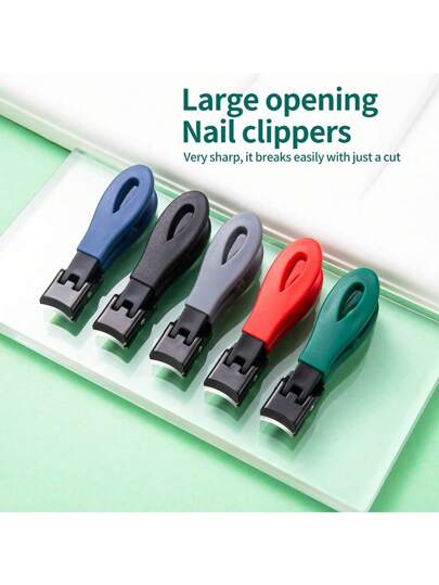 1 pièce Coupe-ongles en acier inoxydable à grande ouverture - portable, résistant à la rouille, coupe-ongles haute précision, un article quotidien essentiel à la maison