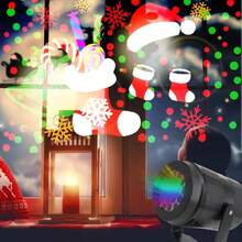 Proyector de luz LED navideña con alimentación USB: diseño giratorio para el hogar, sala de estar, dormitorio, fiesta y decoración de bodas. - Negro - Ver 4