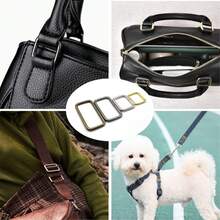 20 chiếc/gói 10-38mm Vòng khóa hình chữ nhật bằng kim loại Vòng khóa trượt cho thắt lưng, dây đeo ba lô, túi xách, vòng cổ thú cưng, phụ kiện tự làm - Nhiều màu - Xem 7