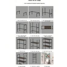 1pc White Over-The-Toilet Storage Shelf - Freestanding, Large Capacity, Durable Plastic & Metal Frame, Easy Assembly, Ideal For Bathroom Essentials, Toiletries, And Decorative Plants, Bathroom Organizers And Storage, Minimalist Bathroom Decor, Sleek Design, Sturdy Construction, Home Organizers - 白色 - 查看 5