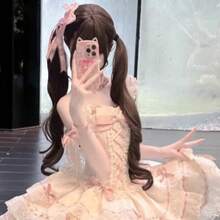 Party Wigs - Redecilla para el pelo de 80 cm color negro y marrón - Ver 6