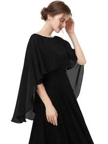 1件女士柔软雪纺披肩，适合婚礼、新娘外套、外衣、旅行、派对、秋季穿搭、万圣节、圣诞节、情人节礼物 - 彩色 - 查看 7