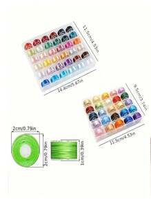 20 pièces Fil de canette pour machine à coudre, bobines de fil aléatoires simples mini de 20 couleurs pour la couture